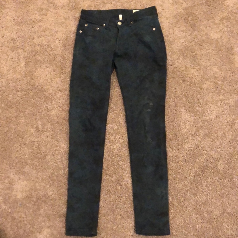 Jade green skinny rag & bone jegging